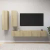 Image de Ensemble De Meubles Tv 4 Pcs Chêne Sonoma Bois D'ingénierie Vidaxl