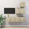 Image de Ensemble De Meubles Tv 4 Pcs Chêne Sonoma Bois D'ingénierie Vidaxl