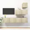 Image de Ensemble De Meubles Tv 4 Pcs Chêne Sonoma Bois D'ingénierie Vidaxl
