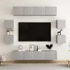 Image de Ensemble De Meubles Tv 8 Pcs Gris Béton Bois D'ingénierie Vidaxl