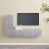 Image de Ensemble De Meubles Tv 3 Pcs Gris Béton Bois D'ingénierie Vidaxl