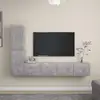 Image de Ensemble De Meubles Tv 4 Pcs Gris Béton Bois D'ingénierie Vidaxl