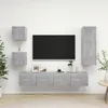 Image de Ensemble De Meubles Tv 5 Pcs Gris Béton Bois D'ingénierie Vidaxl
