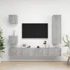Image de Ensemble De Meuble Tv 5 Pcs Gris Béton Bois D'ingénierie Vidaxl