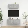 Image de Ensemble De Meubles Tv 2 Pcs Gris Béton Bois D'ingénierie Vidaxl