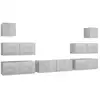 Image de Vidaxl ensemble de meubles tv 7 pcs gris béton bois d'ingénierie