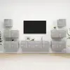 Image de Ensemble De Meubles Tv 8 Pcs Gris Béton Bois D'ingénierie Vidaxl