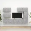 Image de Ensemble De Meubles Tv 6 Pcs Gris Béton Bois D'ingénierie Vidaxl
