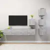 Image de Ensemble De Meubles Tv 6 Pcs Gris Béton Bois D'ingénierie Vidaxl