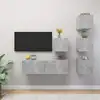 Image de Ensemble De Meuble Tv 5 Pcs Gris Béton Bois D'ingénierie Vidaxl