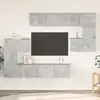 Image de Ensemble De Meubles Tv 8 Pcs Gris Béton Bois D'ingénierie Vidaxl