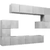 Image de Ensemble De Meubles Tv 10 Pcs Gris Béton Bois D'ingénierie Vidaxl