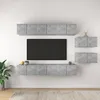 Image de Meubles Tv 8 Pcs Gris Béton Bois D'ingénierie Vidaxl