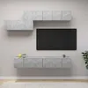 Image de Ensemble De Meubles Tv 7 Pcs Gris Béton Bois D'ingénierie Vidaxl