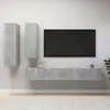 Image de Ensemble De Meuble Tv 4 Pcs Gris Béton Bois D'ingénierie Vidaxl