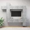 Image de Ensemble De Meuble Tv 9 Pcs Gris Béton Bois D'ingénierie Vidaxl
