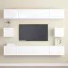 Image de Ensemble De Meubles Tv 6 Pcs Blanc Brillant Bois D'ingénierie Vidaxl