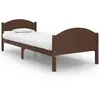 Image de Cadre De Lit Sans Matelas Marron Foncé Pin Massif 100x200 Cm Vidaxl