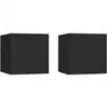 Image de Tables De Chevet 2 Pcs Noir 30,5x30x30 Cm Bois D'ingénierie Vidaxl