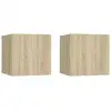Image de Tables De Chevet 2pcs Chêne Sonoma 30,5x30x30cm Bois Ingénierie Vidaxl