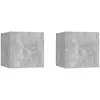 Image de Tables De Chevet 2pcs Gris Béton 30,5x30x30cm Bois D'ingénierie Vidaxl