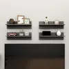 Image de Étagères Murales 4 Pcs Gris Brillant Bois D'ingénierie Vidaxl