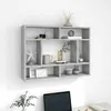 Image de vidaXL Étagère murale Gris béton 75x16x55 cm Bois dingénierie 803006