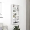Image de vidaXL Étagère murale Blanc 36x16x90 cm Bois dingénierie 803011