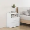 Image de Table De Chevet Blanc 50x32x60 Cm Vidaxl