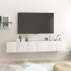 Image de vidaXL Meubles TV suspendus 3 pcs Blanc 60x30x30 cm