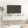 Image de Meubles tv suspendus 3 pcs blanc 60x30x30 cm