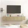 Image de Meubles tv suspendus 3 pcs chêne sonoma 60x30x30 cm