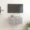 Image de Meuble Tv Suspendu Gris Béton 60x30x30 Cm Vidaxl
