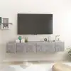 Image de Meubles Tv Suspendus 3 Pcs Gris Béton 60x30x30 Cm Vidaxl