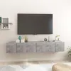 Image de vidaXL Meubles TV suspendus 3 pcs Gris béton 60x30x30 cm