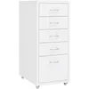 Image de Classeur Mobile Blanc 28x41x69 Cm Métal Vidaxl