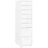 Image de Classeur Mobile Blanc 28x41x109 Cm Métal Vidaxl