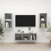 Image de Ensemble De Meuble Tv 3 Pcs Gris Béton Bois D'ingénierie Vidaxl