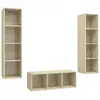 Image de Ensemble De Meubles Tv 3 Pcs Chêne Sonoma Bois D'ingénierie Vidaxl