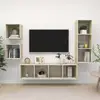 Image de Ensemble De Meubles Tv 4 Pcs Chêne Sonoma Bois D'ingénierie Vidaxl