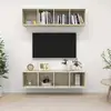 Image de Meubles Tv Muraux 2 Pcs Chêne Sonoma Bois D'ingénierie Vidaxl