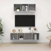 Image de Ensemble De Meuble Tv 2 Pcs Gris Béton Bois D'ingénierie Vidaxl