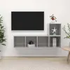 Image de Ensemble De Meuble Tv 2 Pcs Gris Béton Bois D'ingénierie Vidaxl