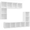 Image de Ensemble De Meubles Tv 4 Pcs Blanc Bois D'ingénierie Vidaxl