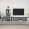 Image de Ensemble De Meuble Tv 3 Pcs Gris Béton Bois D'ingénierie Vidaxl