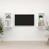 Image de Meubles Tv Muraux 2 Pcs Blanc Bois D'ingénierie Vidaxl