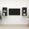 Image de Meubles Tv Muraux 2 Pcs Gris Brillant Bois D'ingénierie Vidaxl