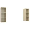 Image de Meubles Tv Muraux 2 Pcs Chêne Sonoma Bois D'ingénierie Vidaxl
