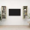 Image de vidaXL Meubles TV muraux 2 pcs Chêne sonoma Bois dingénierie 3079856