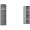 Image de Meubles Tv Muraux 2 Pcs Gris Béton Bois D'ingénierie Vidaxl